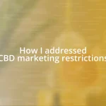 How I addressed CBD marketing restrictions