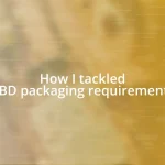 How I tackled CBD packaging requirements